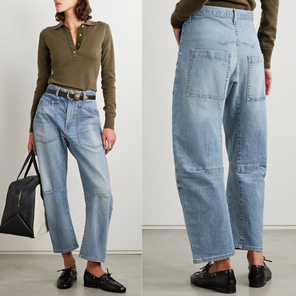 Nili Lotan Denim - Nili Lotan Shon Jean Summer Wash Barrel Leg Denim Size 31